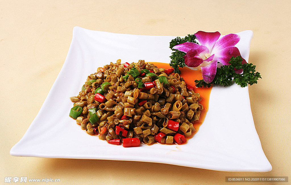 鲁菜山东菜鱼仔酱酸豆角