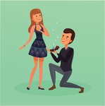 卡通人物求婚
