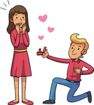 卡通人物求婚