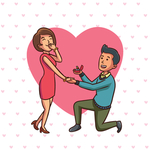 卡通人物求婚