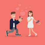 卡通人物求婚
