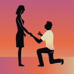 卡通人物求婚