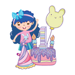 卡通生日女孩