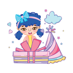 卡通生日女孩