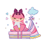 卡通生日女孩