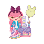 卡通生日女孩
