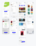 xd图书电商蓝色UI设计登录页