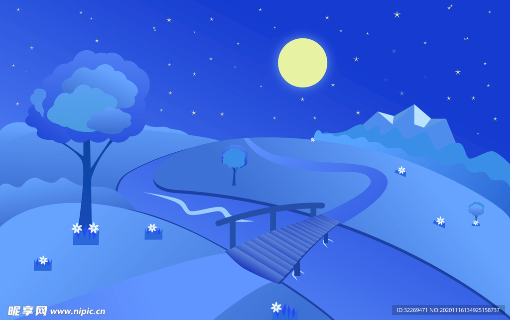 夜景插画
