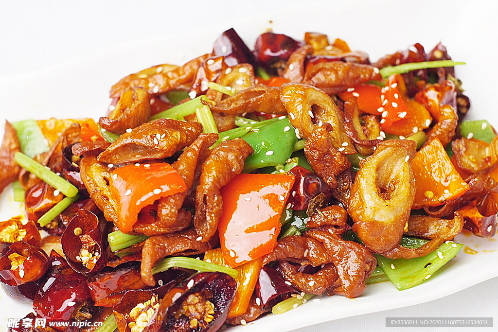 南北热菜干煸肥肠