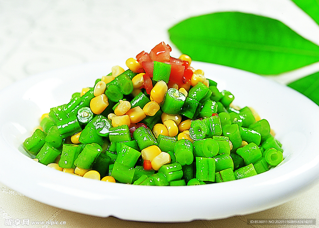 淮扬菜碧绿嫩豆角