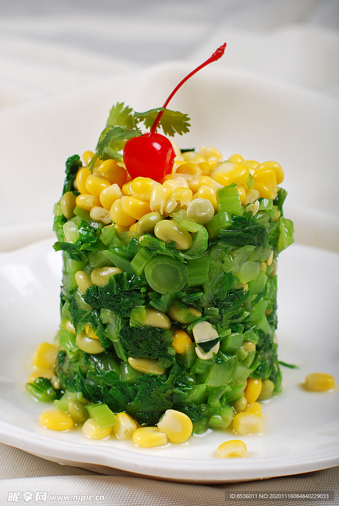 淮扬菜冲菜毛豆