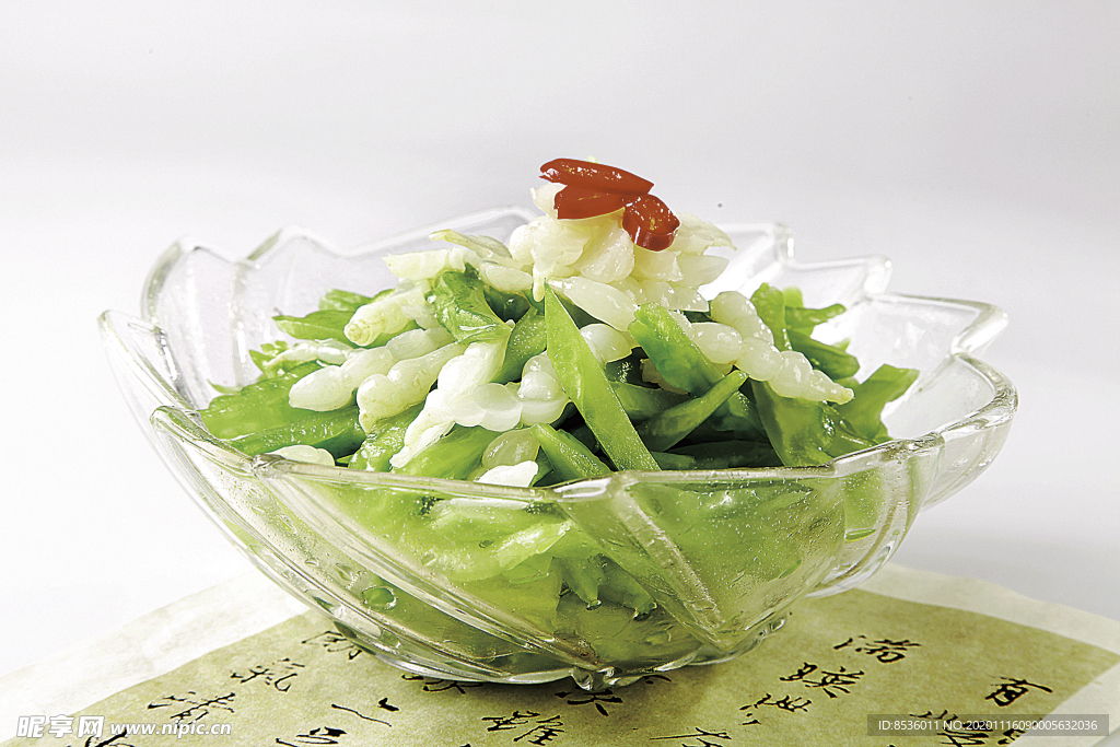 淮扬菜地参花拌苦瓜