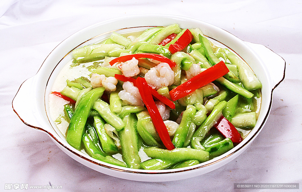 淮扬菜虾仁炒丝瓜