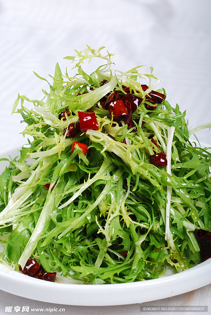 湘菜炝拌苦菊摄影图__传统美食_餐饮美食_摄影图库_昵图网nipic.com