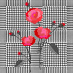 格子花