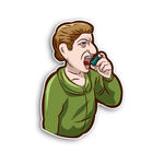 哮喘病人呼吸器咳嗽病痛难受呼吸