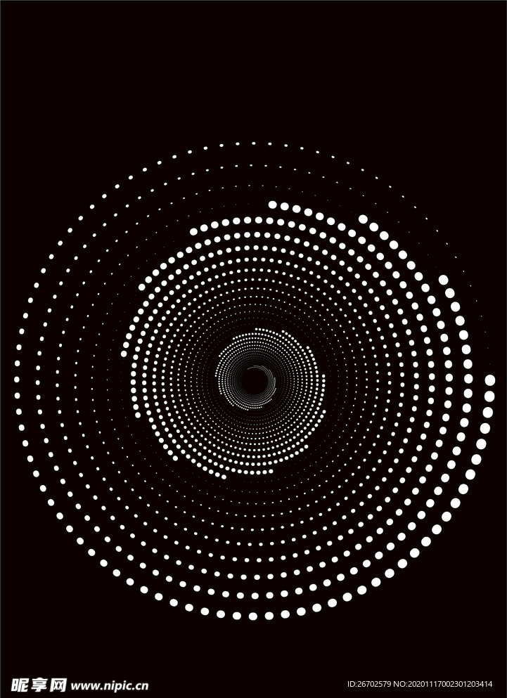 AI矢量简约螺旋圆点噪点