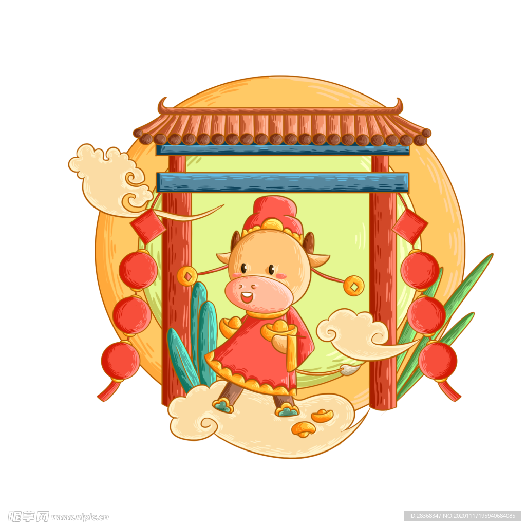 卡通牛形象