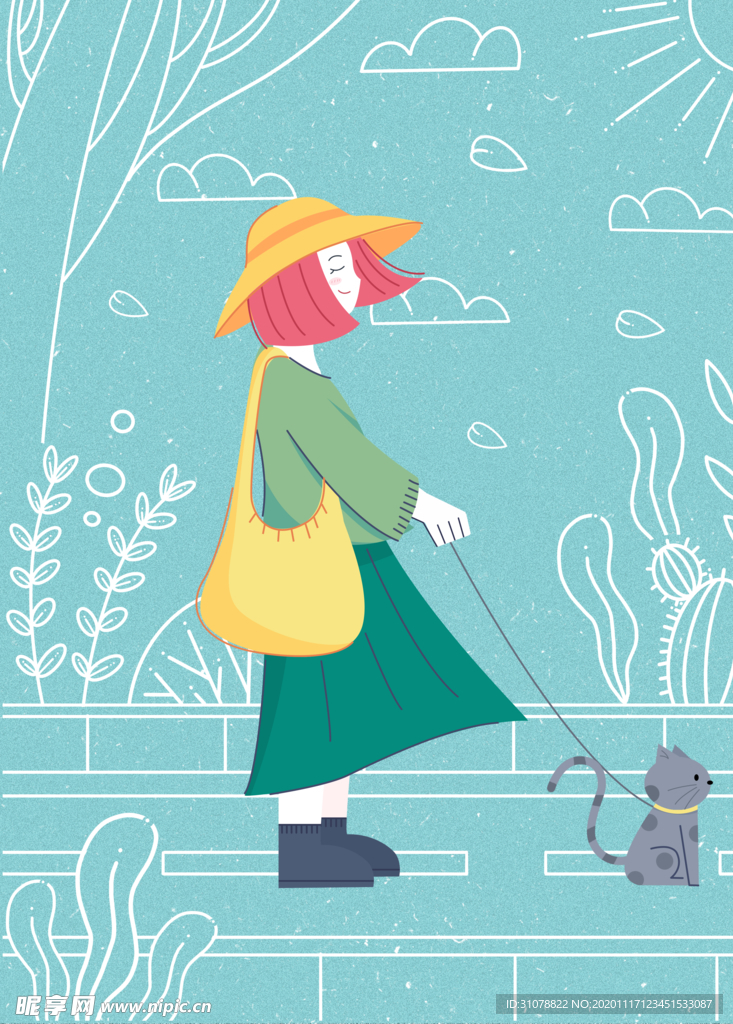 创意卡通插画图案