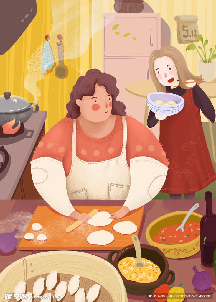 创意卡通插画图案