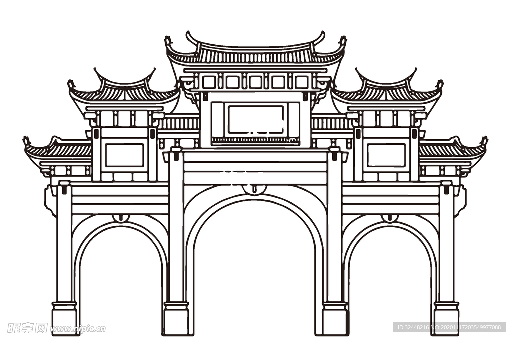 牌坊 城门