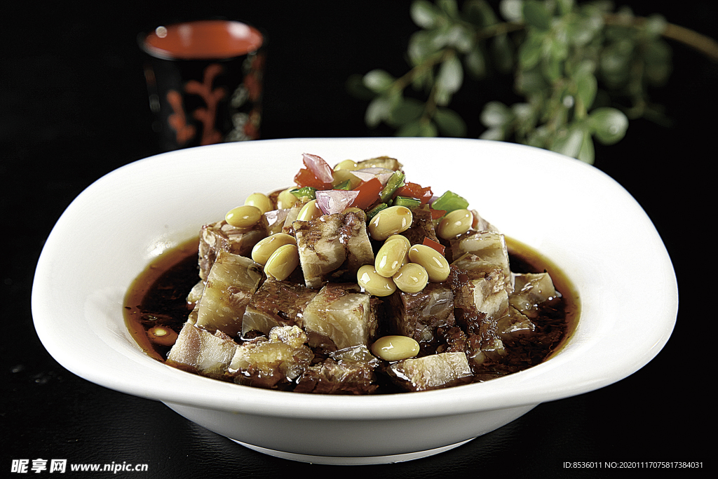 浙菜豆汁酱花肉