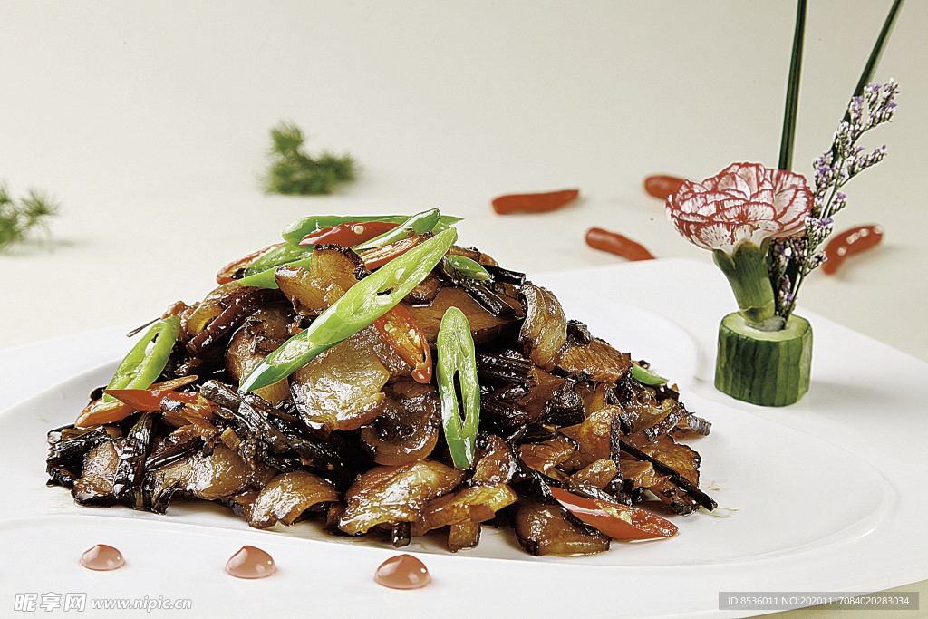 浙菜蕨菜风吹肉