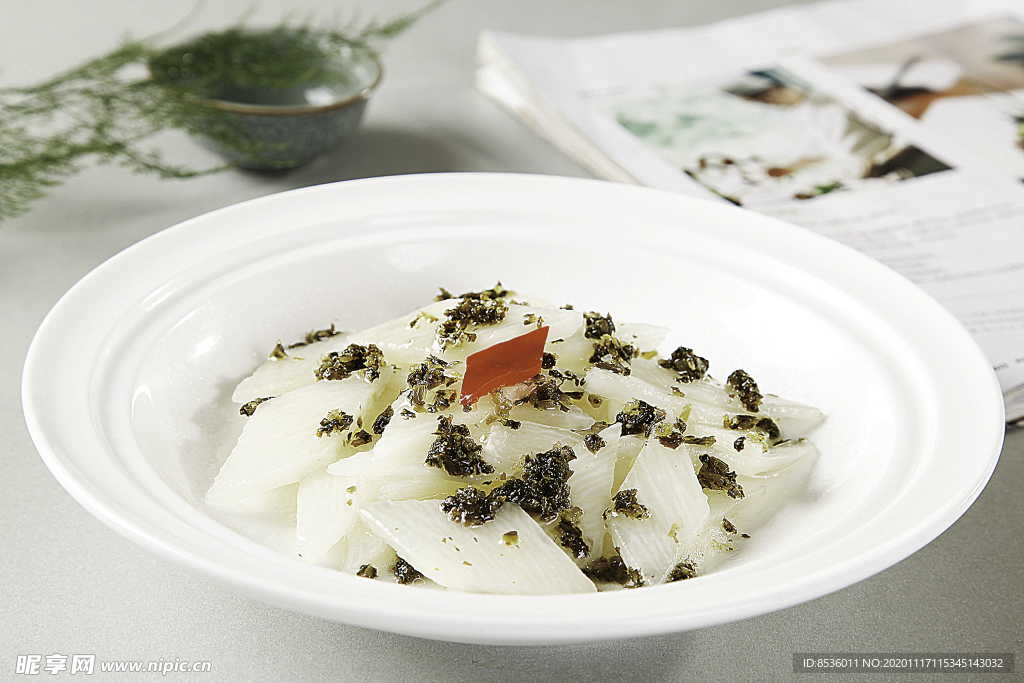 浙菜雪菜炒山药