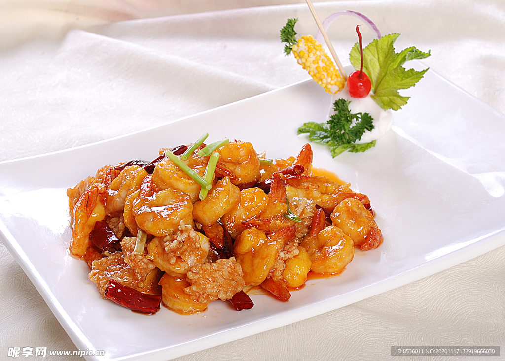 粤菜广东菜宫保脆香虾