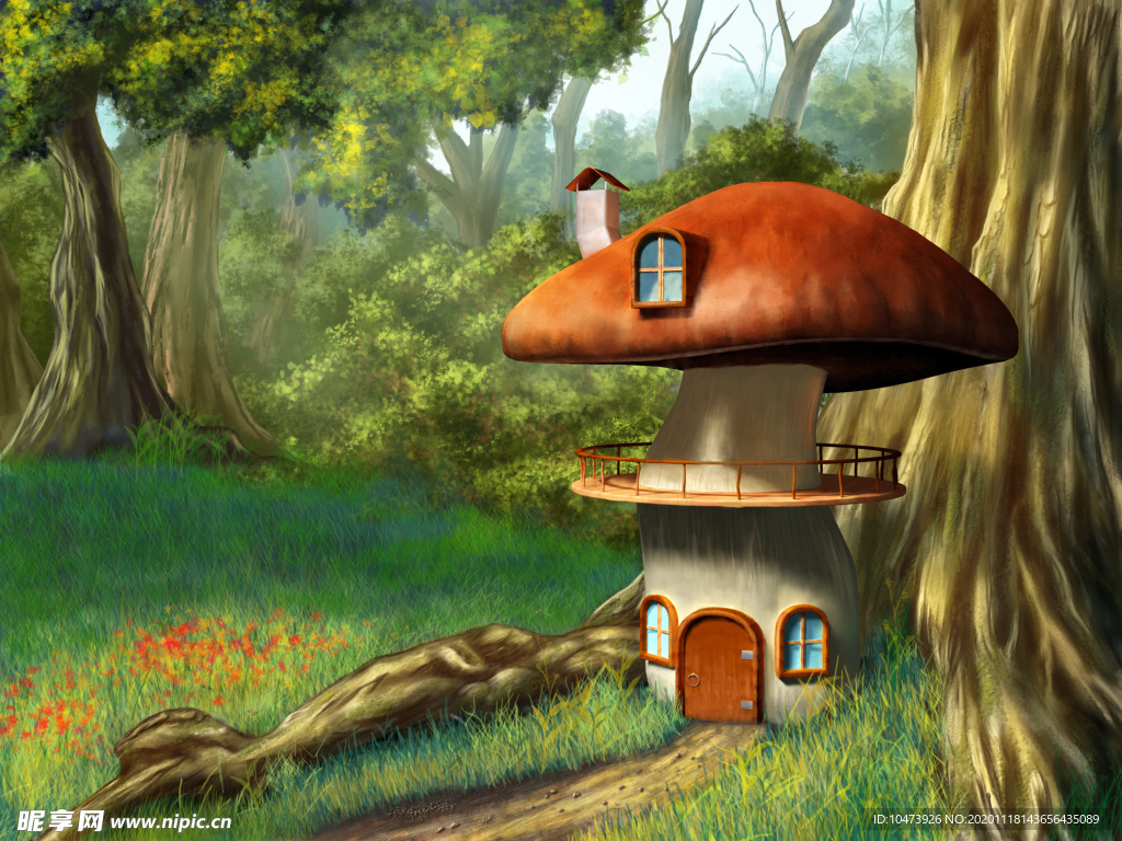 森林里的蘑菇小屋