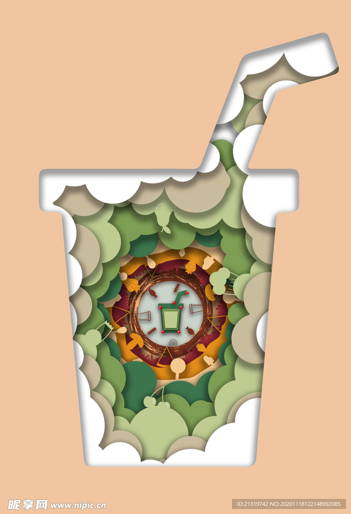 保护环境插画