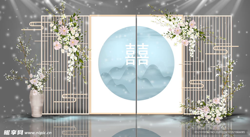 婚礼迎宾区效果图