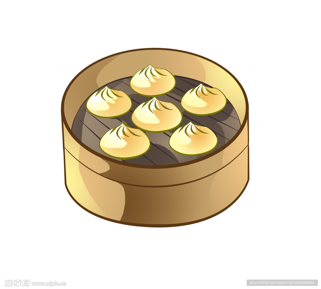 小笼包插画