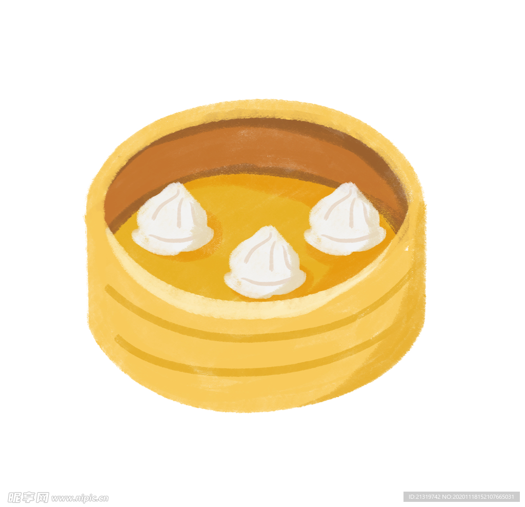 小笼包插画