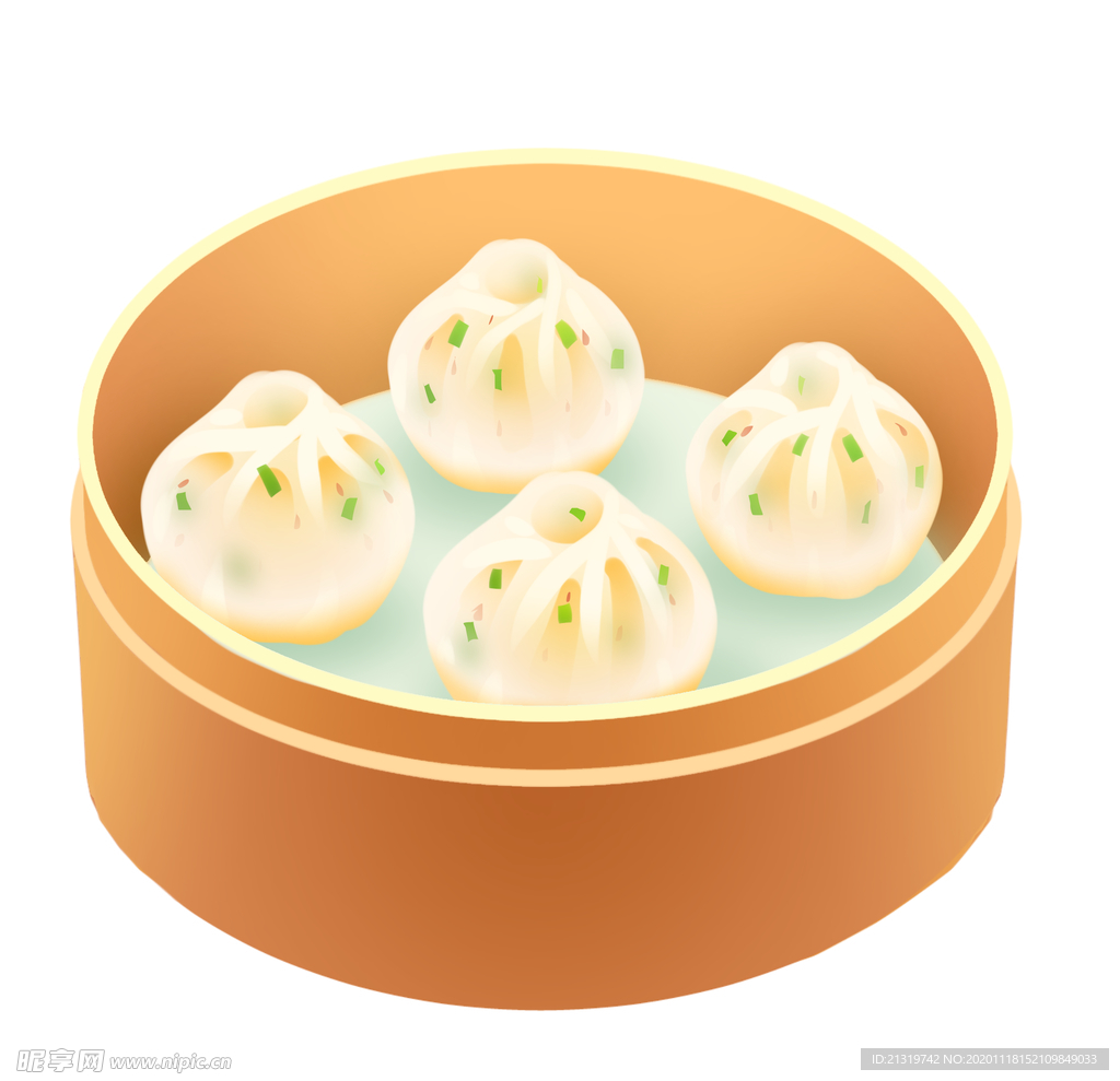 小笼包插画