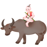 手绘牛