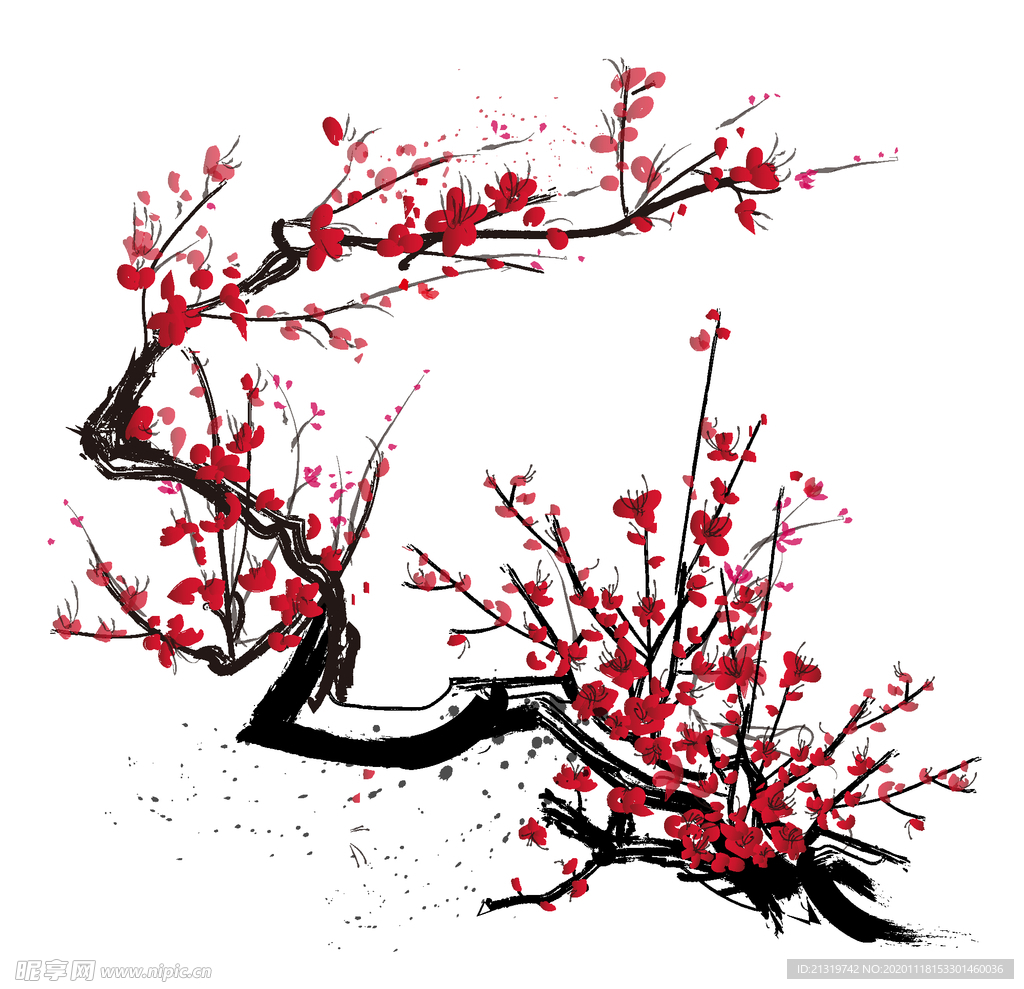 矢量梅花素材