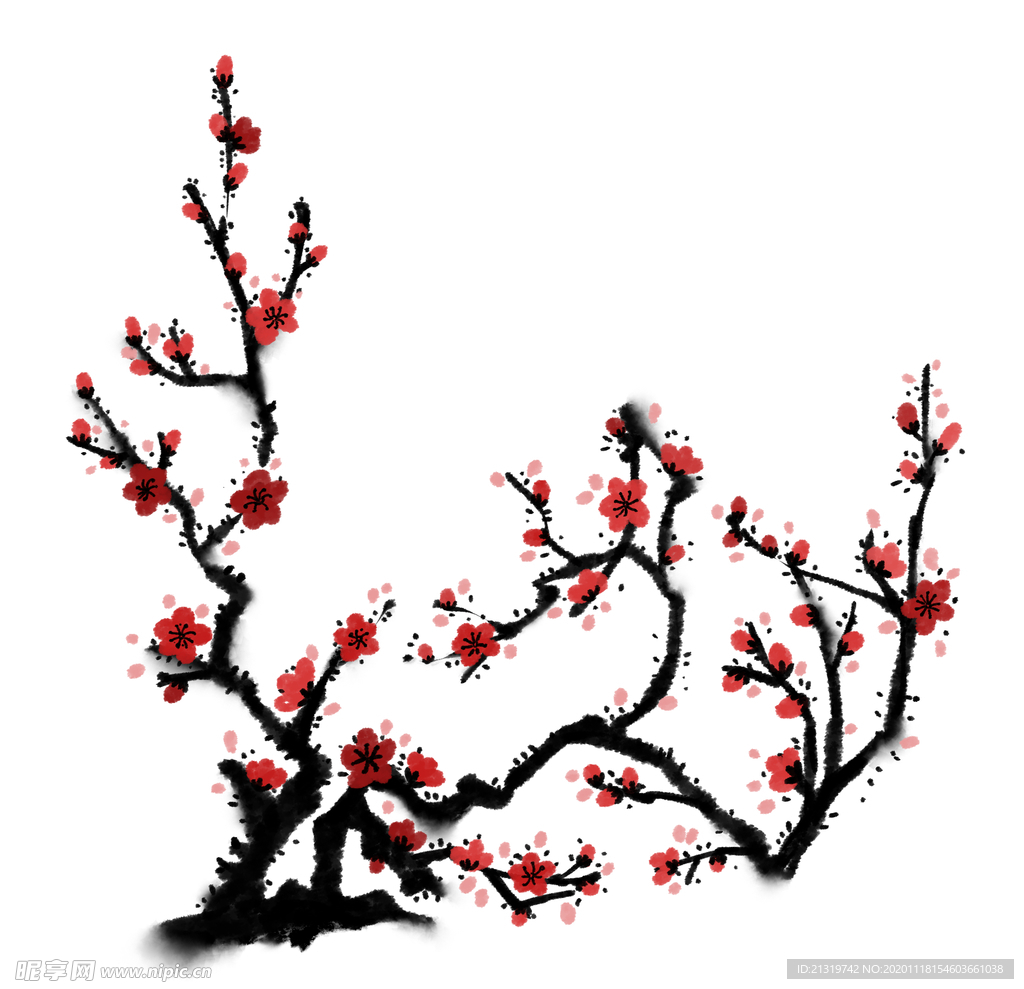 国画梅花