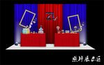 婚礼现场舞台迎宾区场景布置