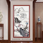新中式水墨山水玄关画