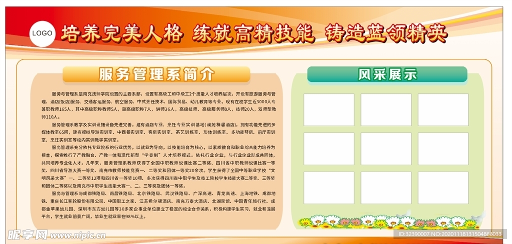 服务管理系展板
