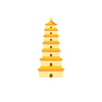 矢量大雁塔素材