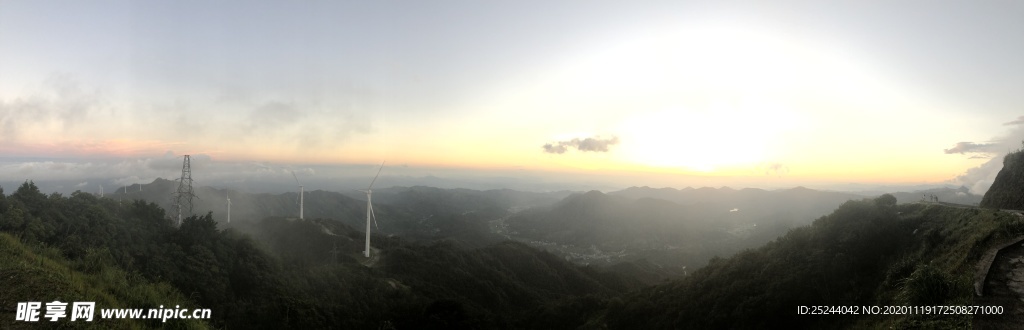 风车山日出