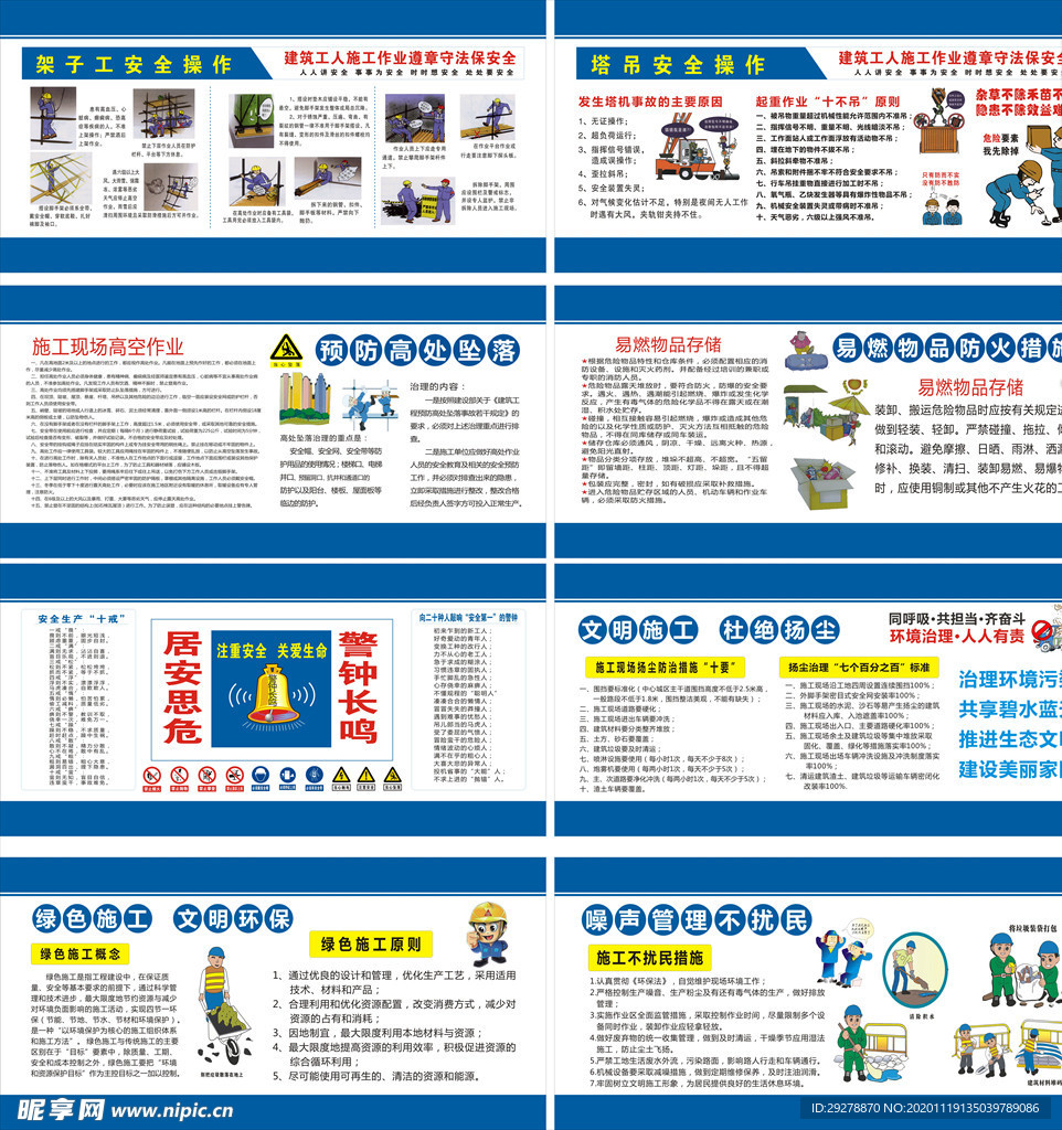 施工安全常识展板