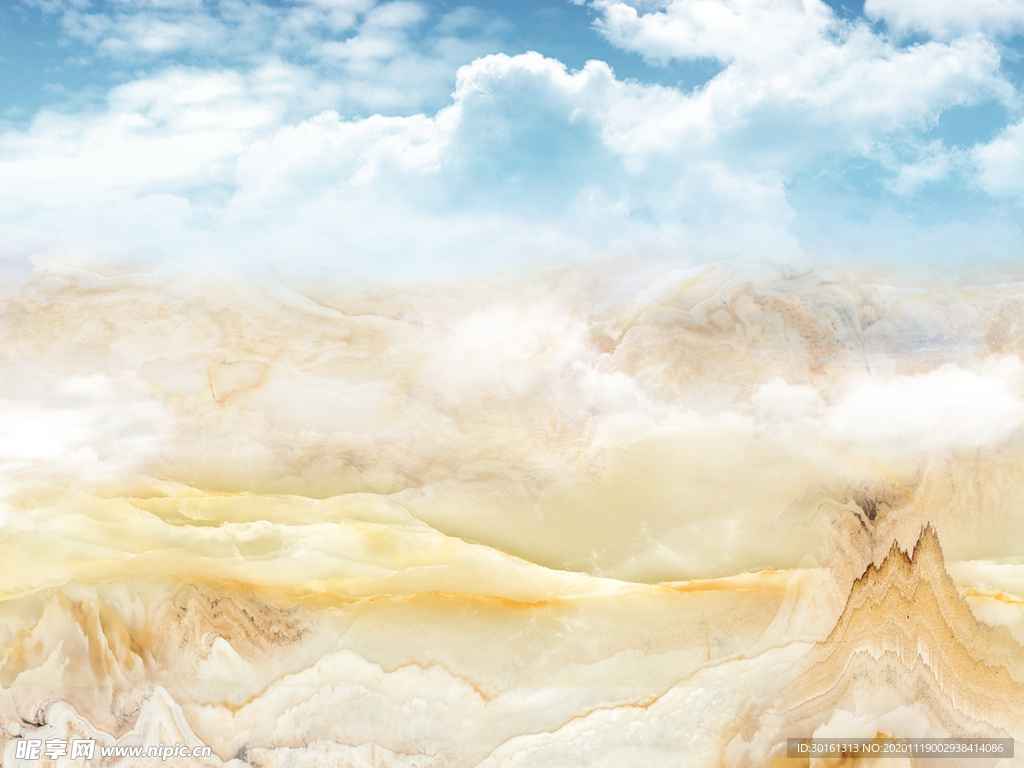 大理石山水背景墙