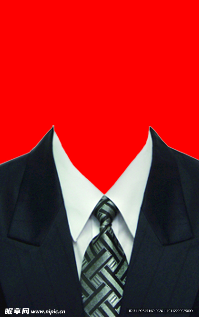 西装证件照模板