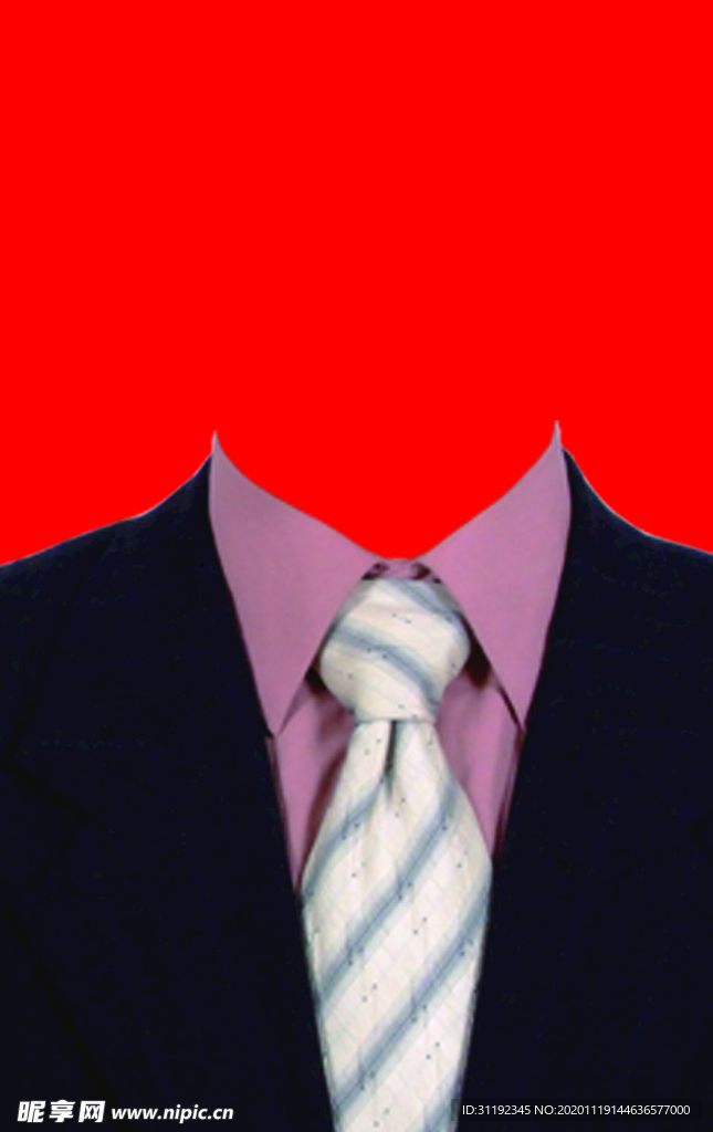男士西装证件照模板