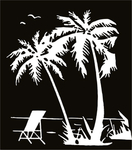 椰子树 椅子 鸟 T恤