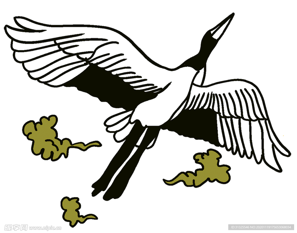 鹤 T恤 裁片 印花