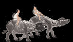牧牛国画高清免抠素材
